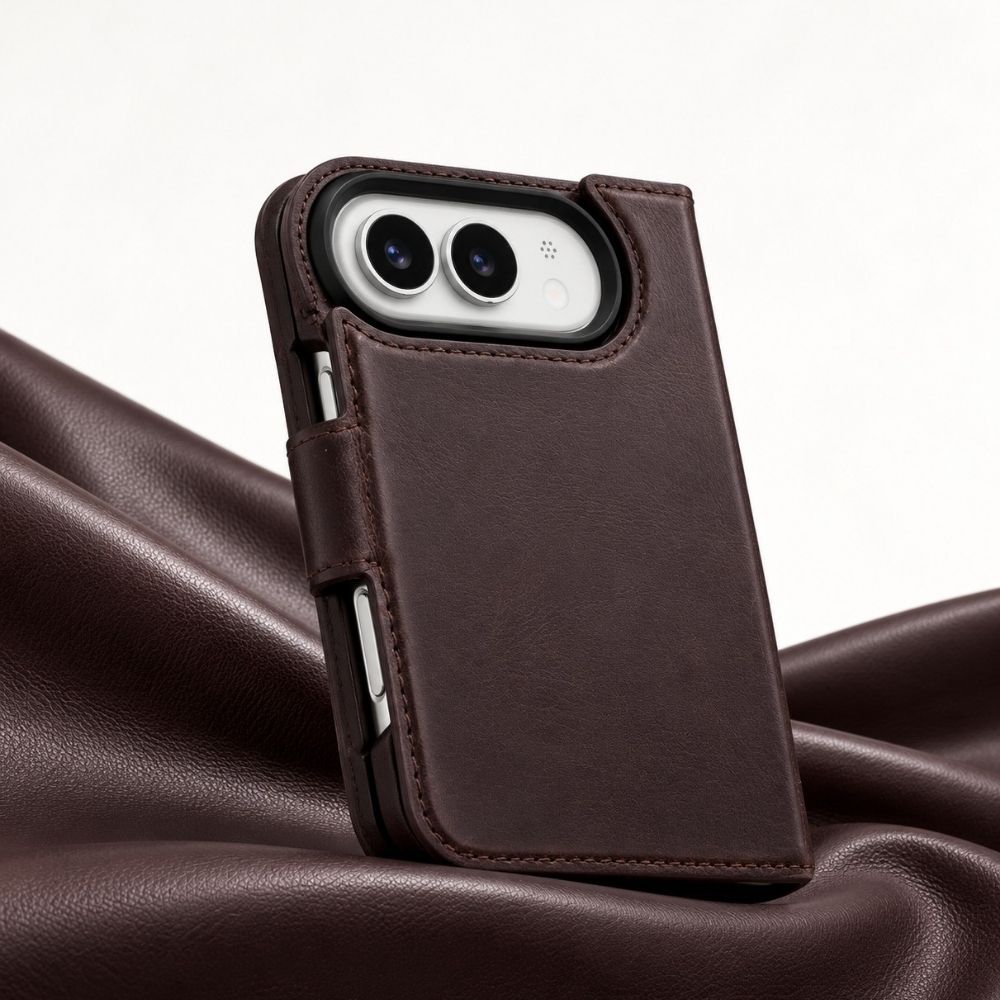iPhone Duo Uyumlu Mag-Safe Hakiki Deri Cüzdan Kılıf ,Cüzdan Taşımaya Son, Kredi Kart Yuvalı, RFID Güvenlik