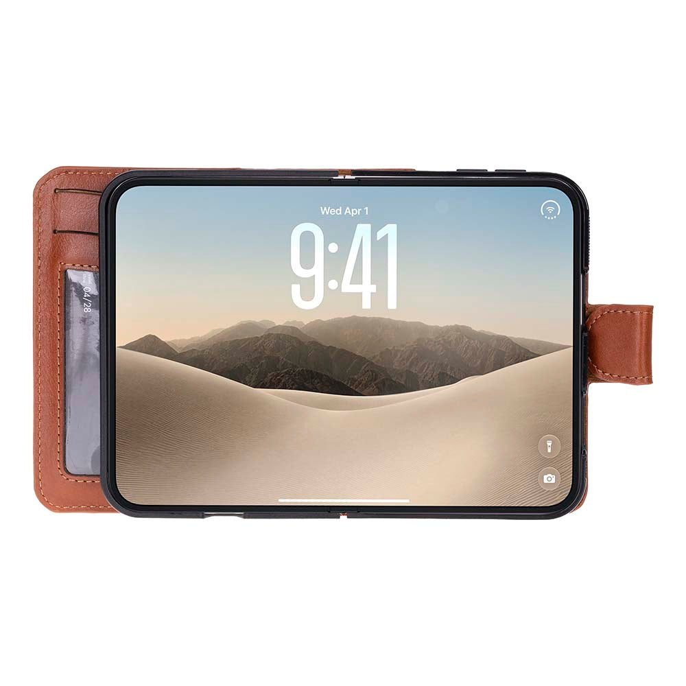iPhone Duo Uyumlu Mag-Safe Hakiki Deri Cüzdan Kılıf ,Cüzdan Taşımaya Son, Kredi Kart Yuvalı, RFID Güvenlik