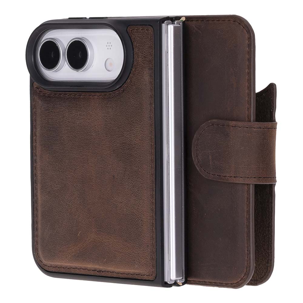 iPhone Duo Uyumlu Mag-Safe Hakiki Deri Cüzdan Kılıf ,Cüzdan Taşımaya Son, Kredi Kart Yuvalı, RFID Güvenlik