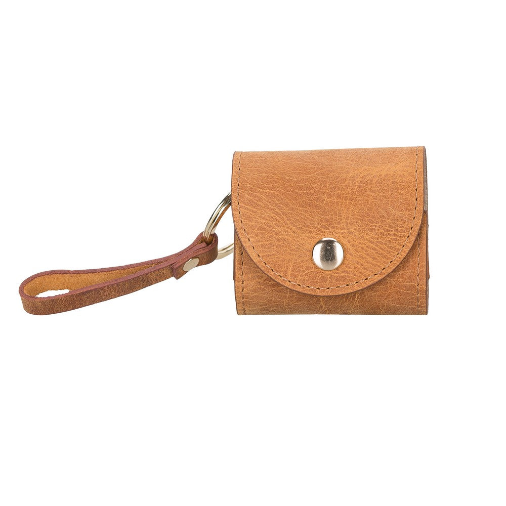 Apple AirPods 3.nesil uyumlu, Hakiki Deri, El Yapımı Kılıf, Mai Snap G19 Taba