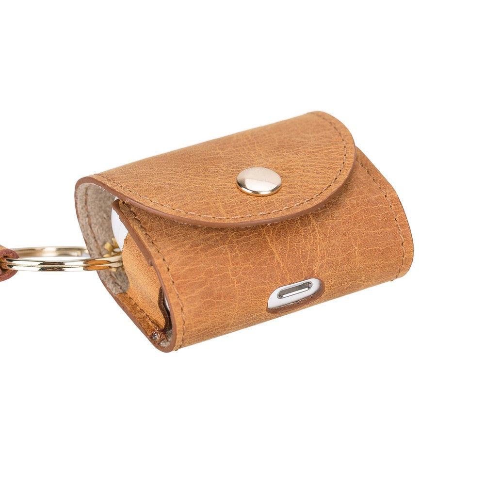 Apple AirPods 3.nesil uyumlu, Hakiki Deri, El Yapımı Kılıf, Mai Snap G19 Taba