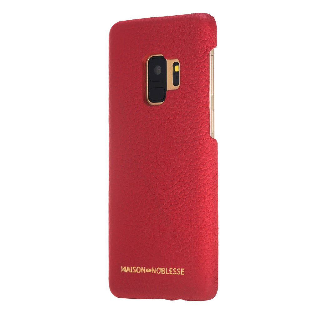 Samsung Galaxy S9 Uyumlu Deri Arka Kapak MN-UJ ERC2 Kırmızı