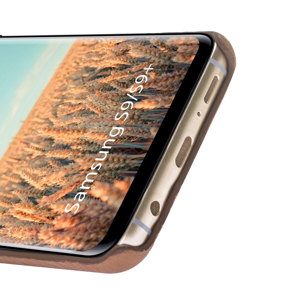 Samsung Galaxy S9 Uyumlu Deri Arka Kapak MN-UJ ERC7 Taba