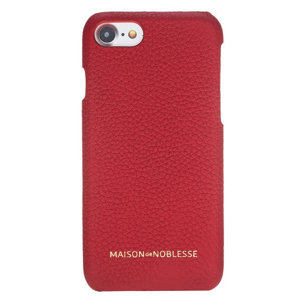 Apple iPhone 7-8-SE Uyumlu Deri Arka Kapak MN-UJ ERC2 Kırmızı
