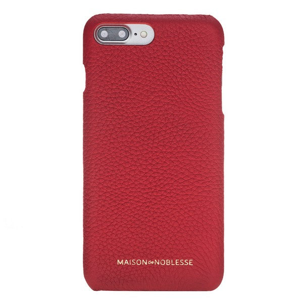 Apple iPhone 7-8 Plus Uyumlu Deri Arka Kapak MN-UJ ERC2 Kırmızı