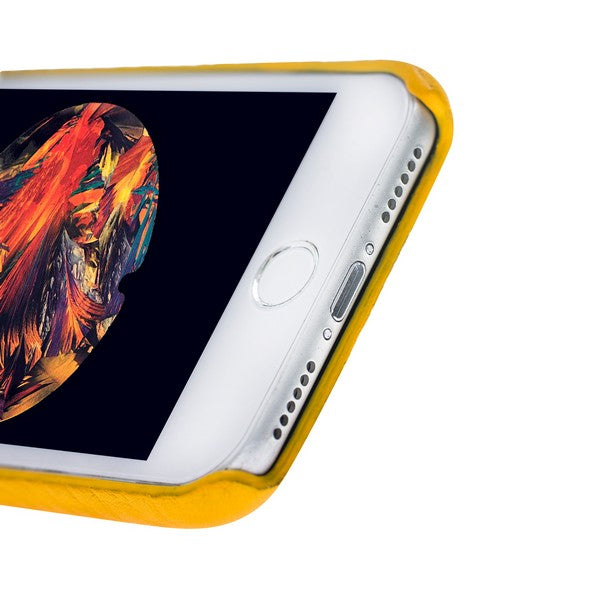 Apple iPhone 7-8 Plus Uyumlu Deri Arka Kapak MN-UJ FL12 Sarı