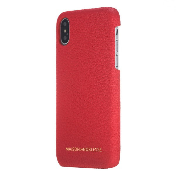Apple iPhone X-XS Uyumlu Deri Arka Kapak MN-UJ ERC2 Kırmızı