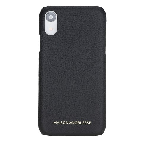 Apple iPhone XR Uyumlu Deri Arka Kapak MN-UJ ERC1 Siyah
