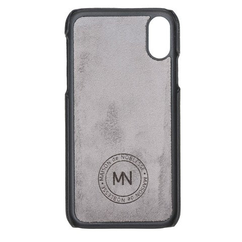 Apple iPhone XR Uyumlu Deri Arka Kapak MN-UJ ERC1 Siyah