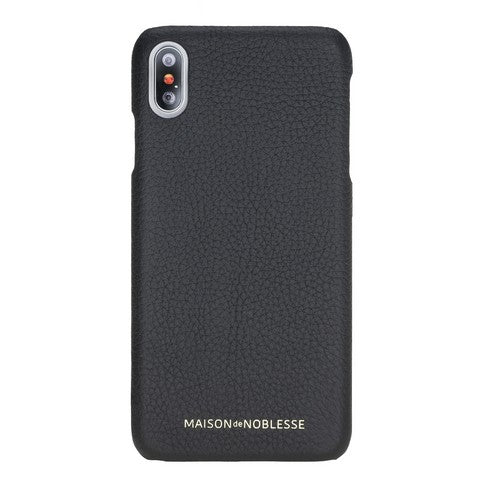 Apple iPhone XS Max uyumlu, Hakiki Deri, El Yapımı, Arka Kapak, MN-UJ ERC1 Siyah