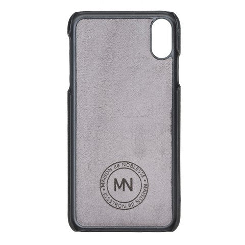 Apple iPhone XS Max uyumlu, Hakiki Deri, El Yapımı, Arka Kapak, MN-UJ ERC1 Siyah