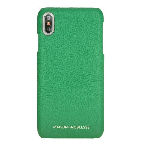 Apple iPhone XS Max uyumlu, Hakiki Deri, El Yapımı, Arka Kapak, MN-UJ ERC4 Yeşil