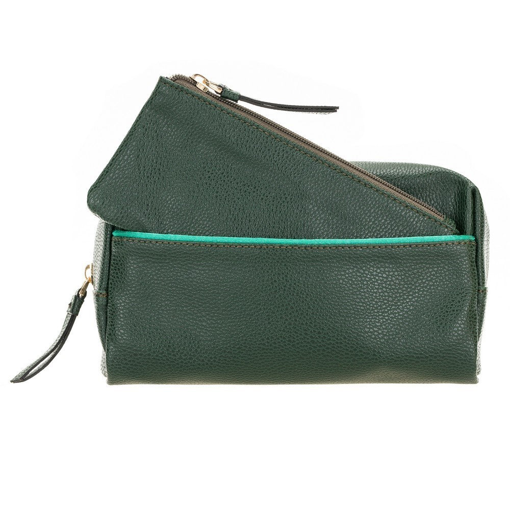 Marc DoppKit, Suni Deri, El Yapımı, Makyaj ve Bakım Çantası, Ekstra Çanta Hediyeli, Haki Yeşili