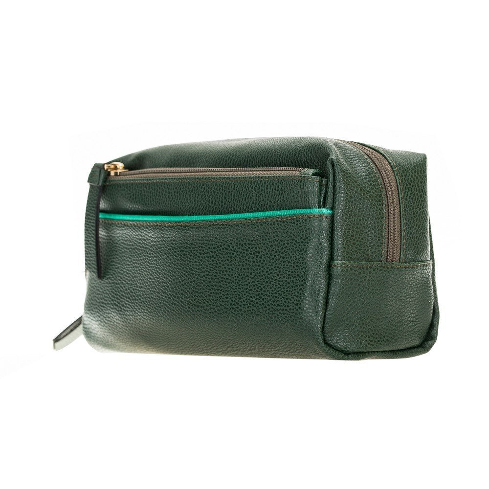 Marc DoppKit, Suni Deri, El Yapımı, Makyaj ve Bakım Çantası, Ekstra Çanta Hediyeli, Haki Yeşili