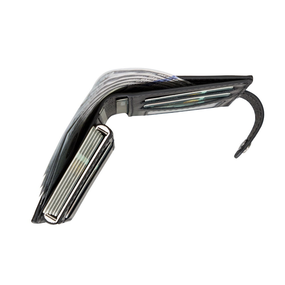 Palermo Hakiki Deri, El Yapımı Pop-Up Kartlık ve Cüzdan, Rustik Siyah