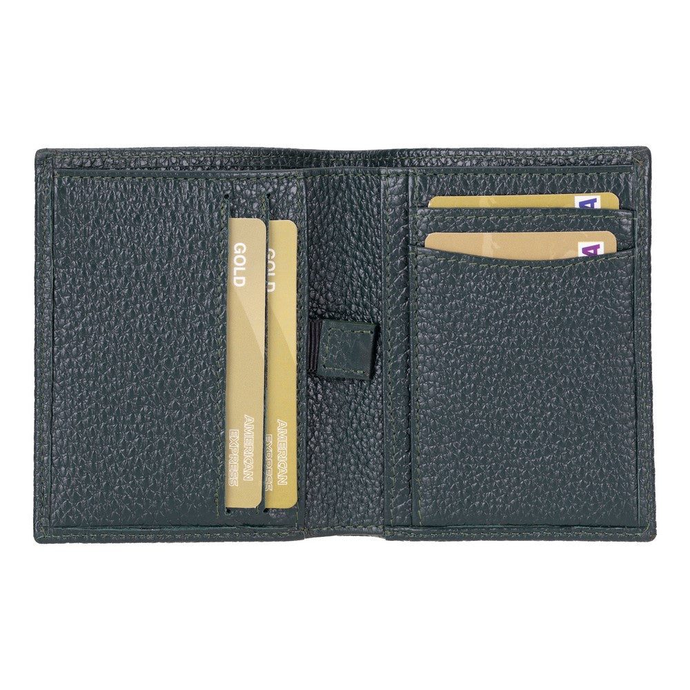 Purahide Hakiki Deri, El Yapımı Cüzdan, 7 Adet Kart Bölmesi, Dokulu Siyah