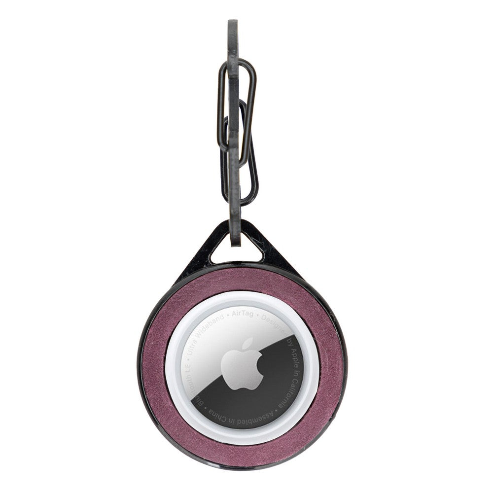Apple AirTag uyumlu, Hakiki Deri, El Yapımı Anahtarlık, Pelit CZ7 Mor