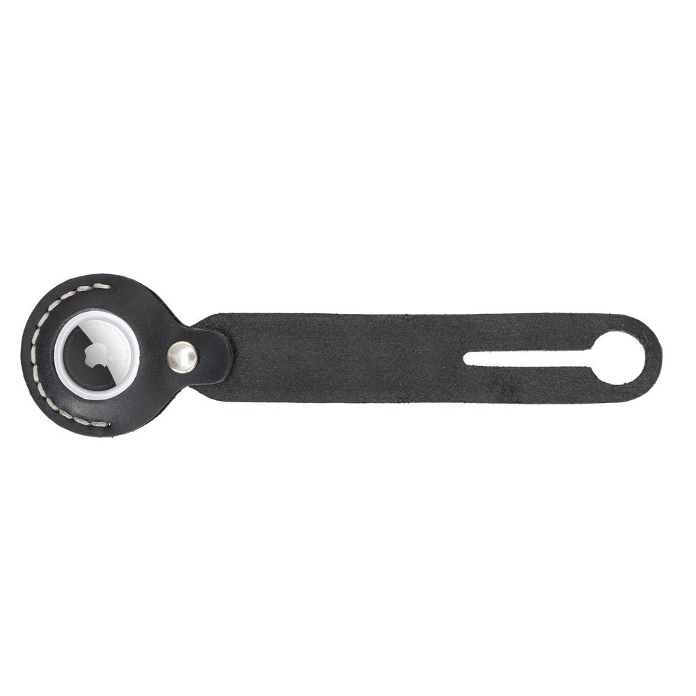 Apple AirTag uyumlu, Hakiki Deri, El Yapımı Anahtarlık, Beta AA1 Siyah