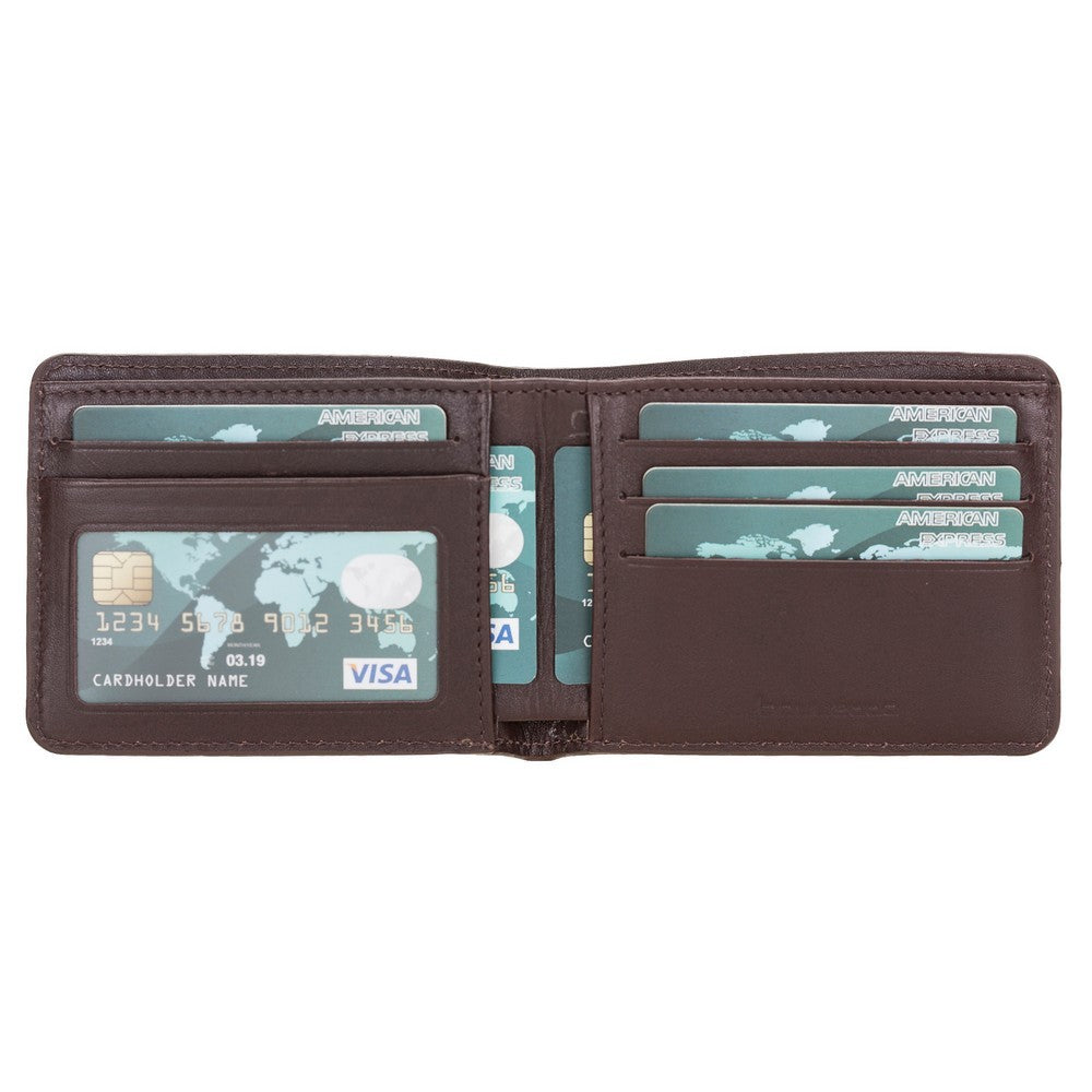 Pier Hakiki Deri, El Yapımı Erkek Cüzdan, 8 Kart Bölmesi, Acı Kahve