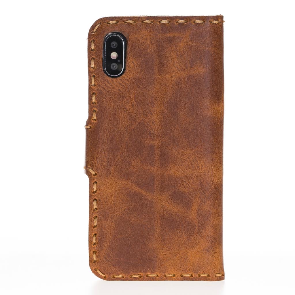 Apple iPhone X-XS Uyumlu Deri Cüzdanlı Kılıf WC Taba