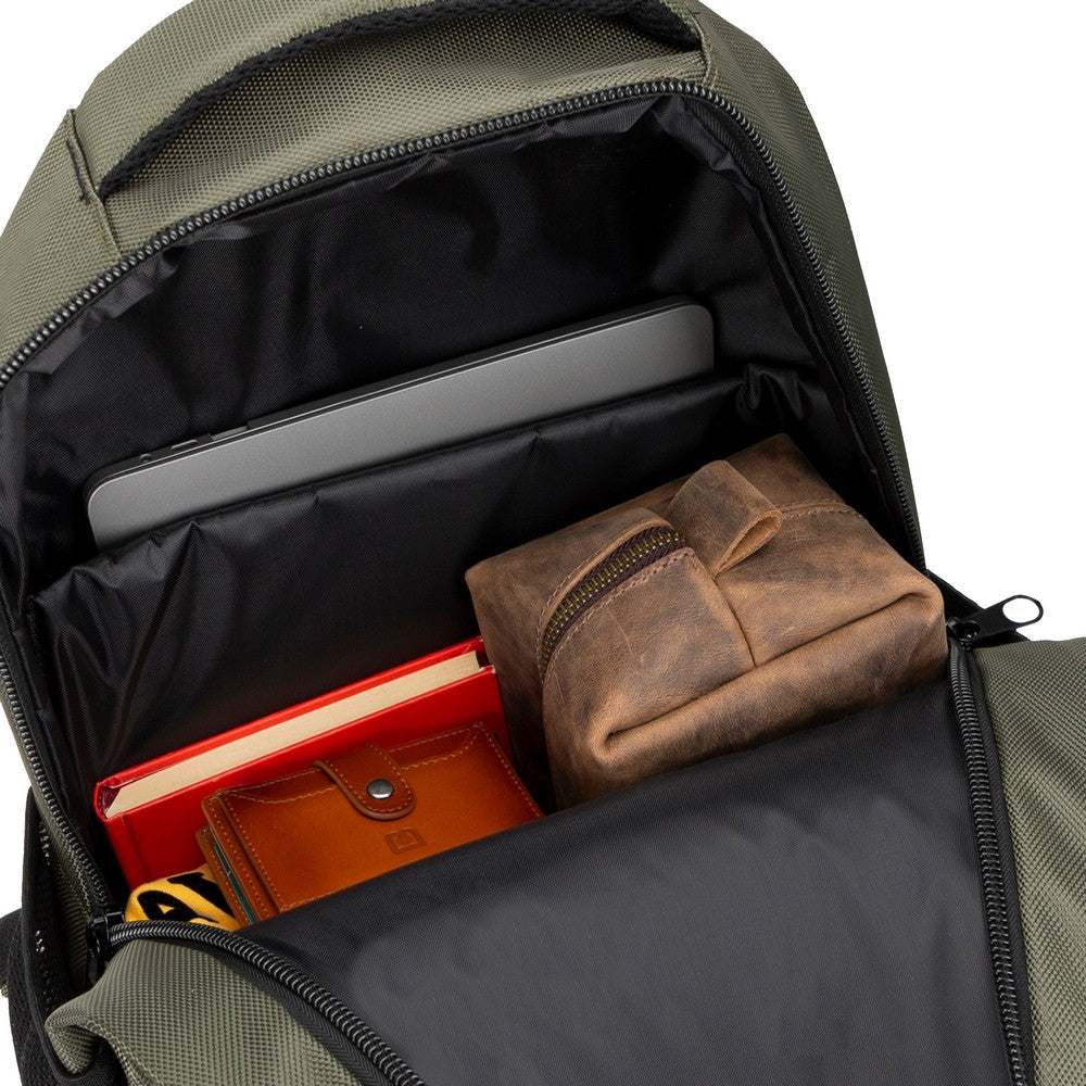 Plm City 17 inç Laptop Sırt Çantası Haki Yeşil