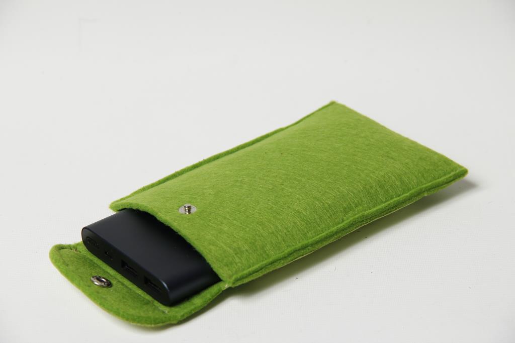 Keçe Kumaş, Powerbank Harddisk Koruyucu Çanta Yeşil