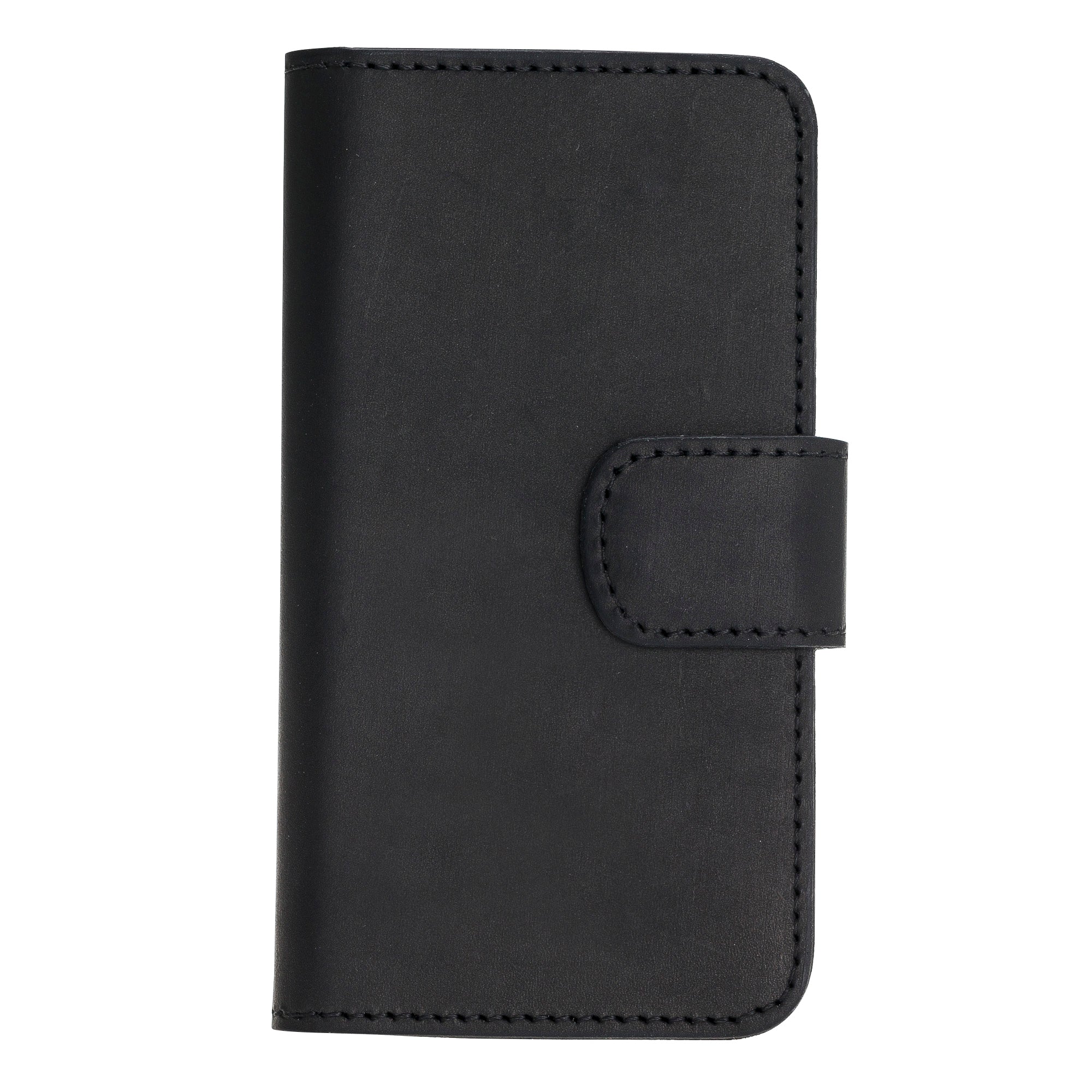 Apple iPhone 11 Pro uyumlu, Hakiki Deri, El Yapımı, Cüzdanlı Kılıf, G1 Siyah