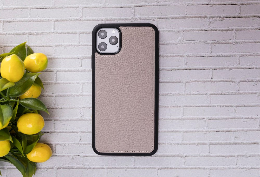 Apple iPhone 11 Pro Max uyumlu, Hakiki Deri, El Yapımı, Cüzdanlı Kılıf, ERC3 Bej