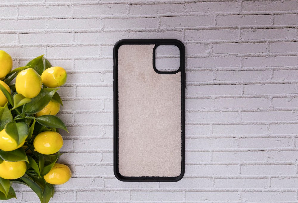 Apple iPhone 11 Pro Max uyumlu, Hakiki Deri, El Yapımı, Cüzdanlı Kılıf, ERC3 Bej