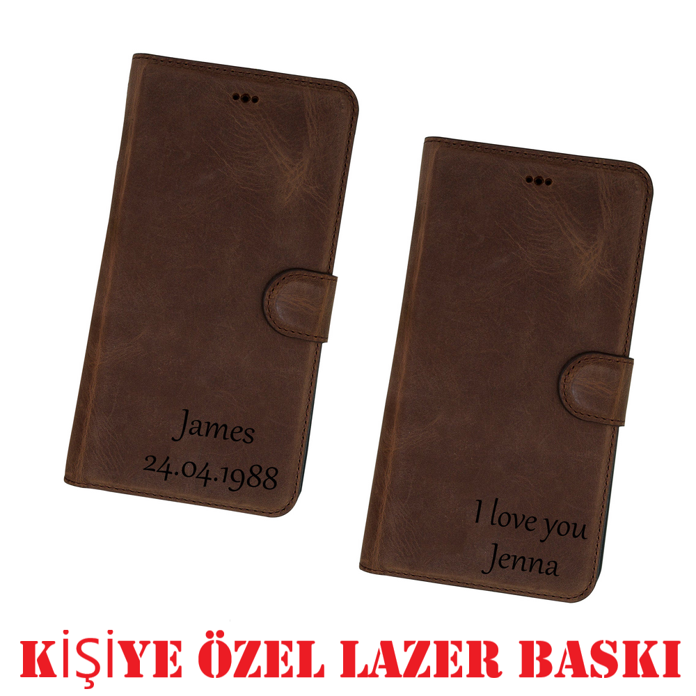 Samsung Galaxy S20 Plus Uyumlu Deri Cüzdanlı Kılıf G2 Kahve