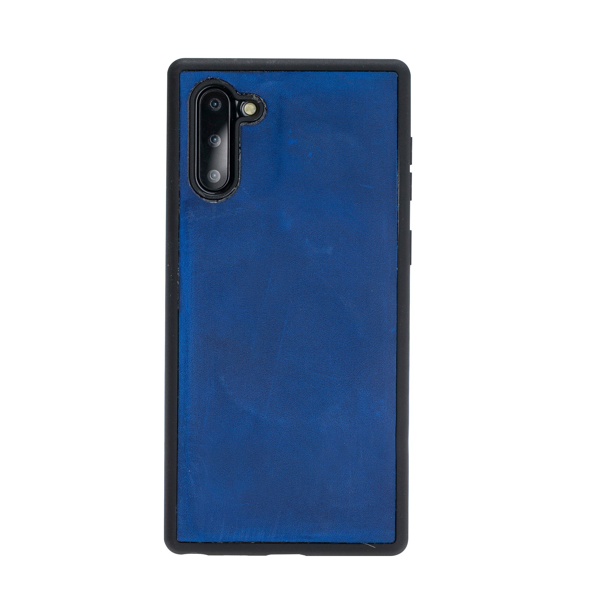 Samsung Galaxy Note 10 Uyumlu Deri Cüzdanlı Kılıf Santa Mavi