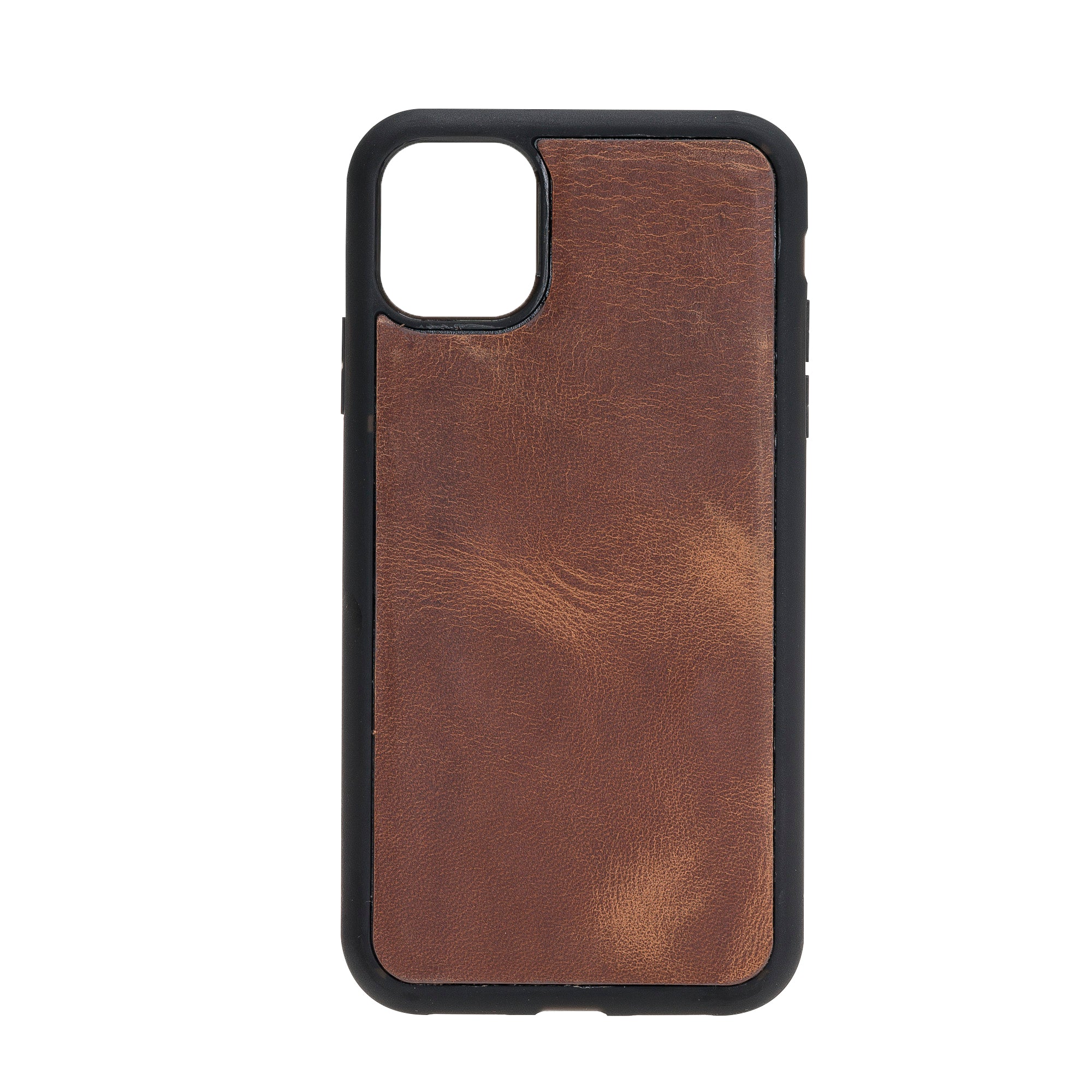 Apple iPhone 11 Pro Max uyumlu, Hakiki Deri, El Yapımı, Cüzdanlı Kılıf, Kahve