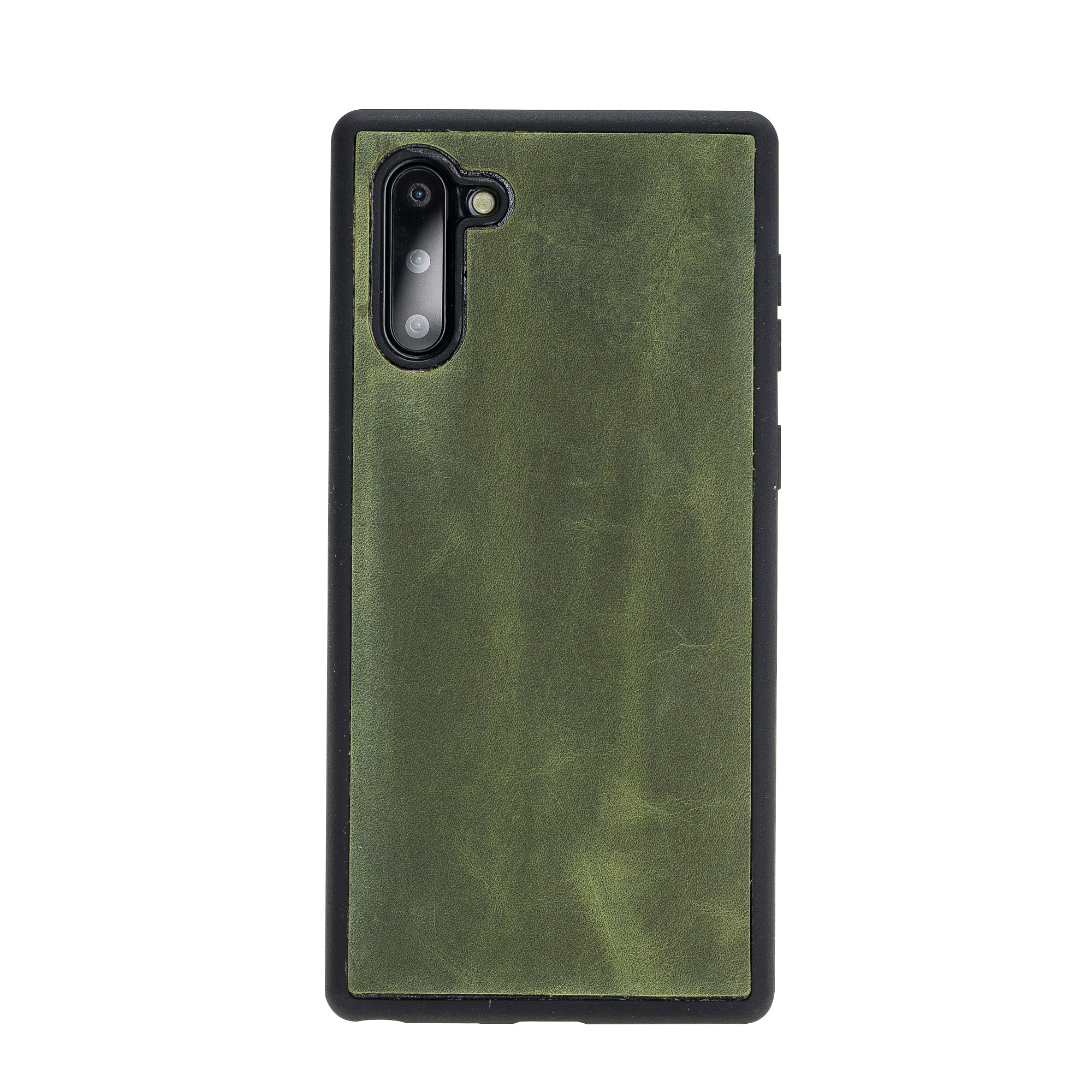 Samsung Galaxy Note 10 Uyumlu Deri Cüzdanlı Kılıf Santa Yeşil
