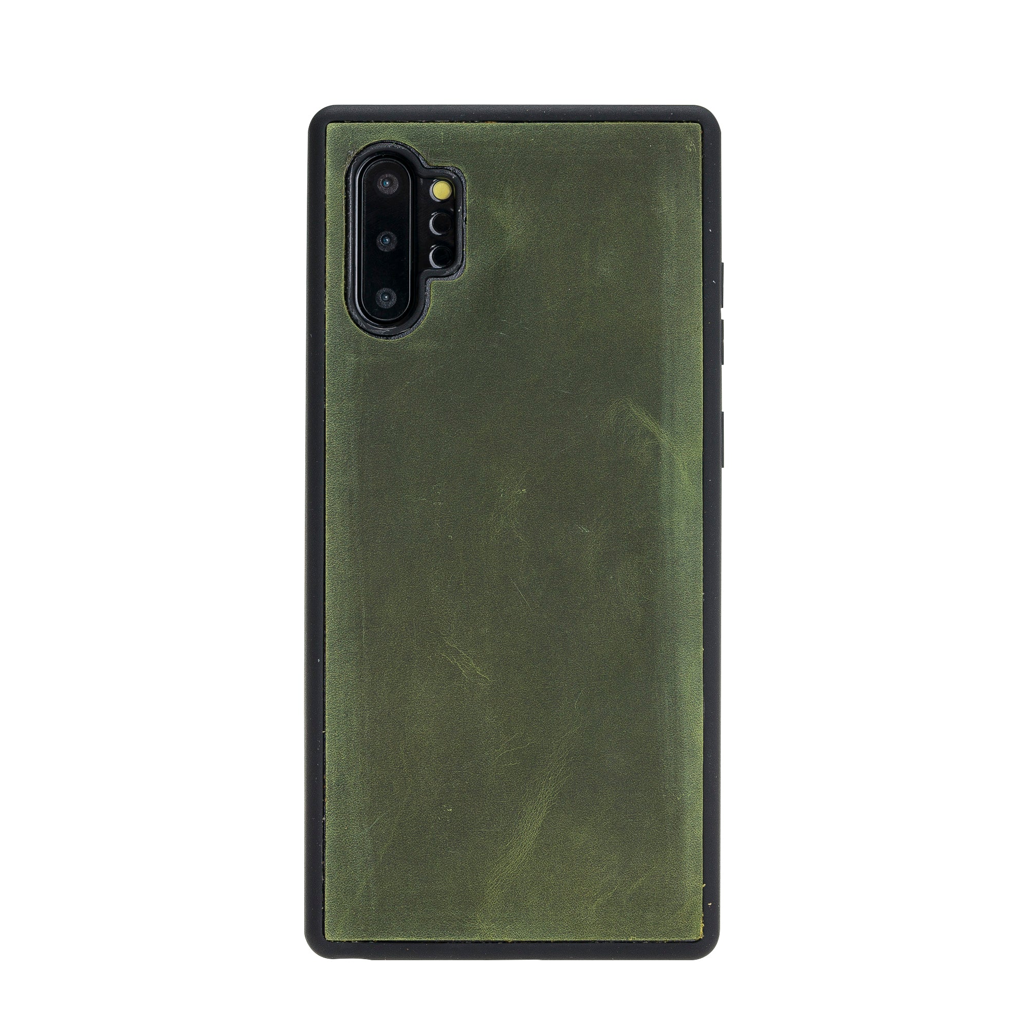 Samsung Galaxy Note 10 Plus Uyumlu Deri Cüzdanlı Kılıf Santa Yeş