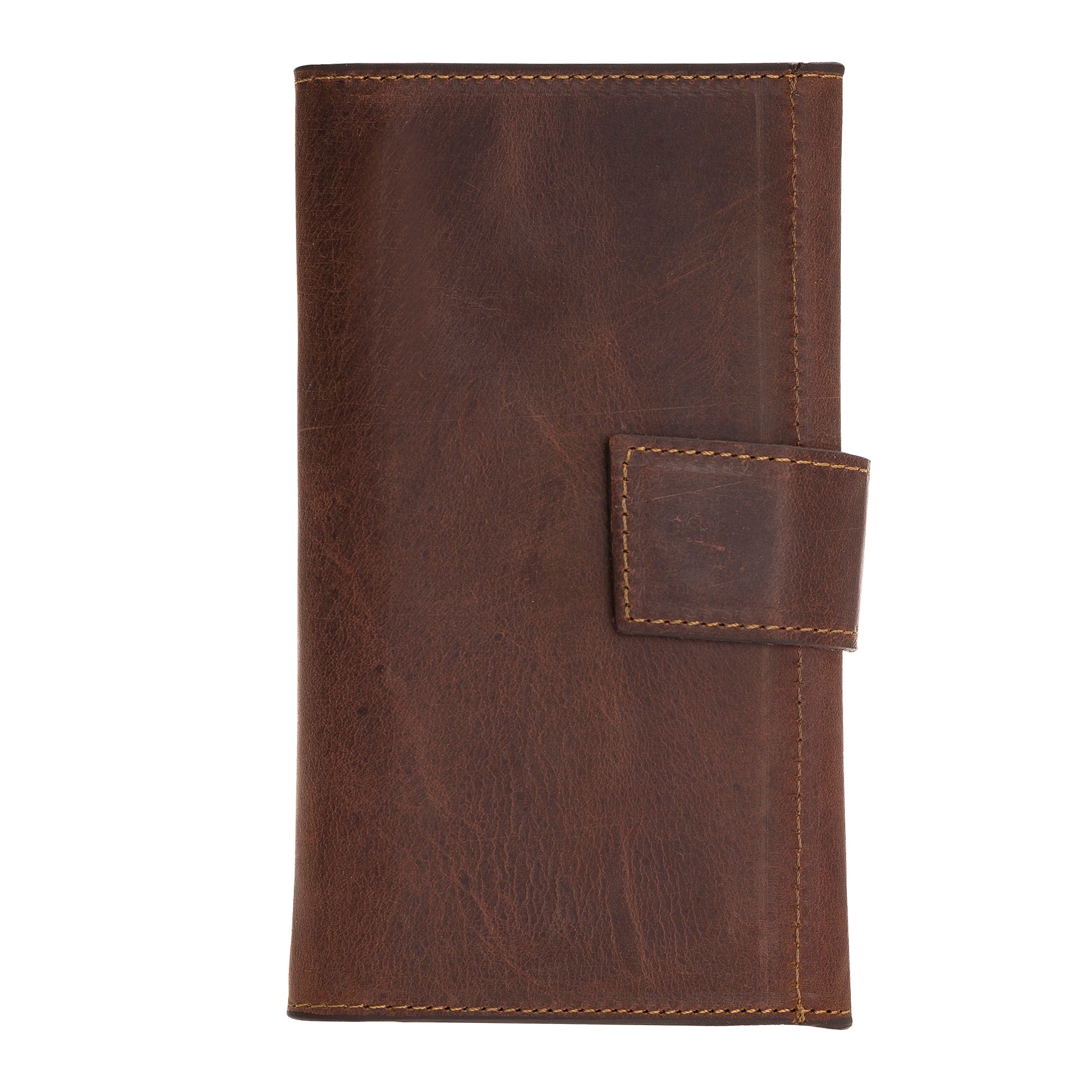 Samsung Galaxy S10 Plus Uyumlu Deri Cüzdanlı Kılıf Santa Kahve