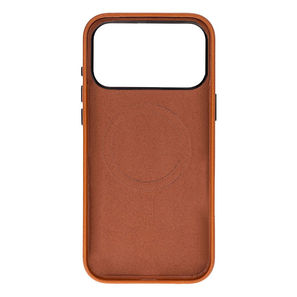 Prestige iPhone 17 Pro Max Full Grain Hakiki Deri Kılıf, MagSafe Uyumlu, Premium Koruma, El Yapımı