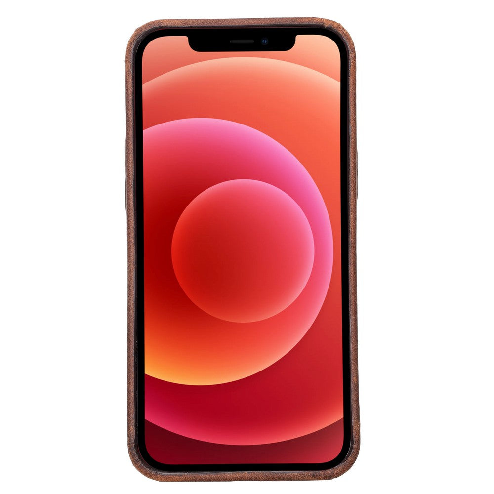 Apple iPhone 12 Pro Max uyumlu, Hakiki Deri, El Yapımı, Arka Kapak, ROCK Antik Kahve