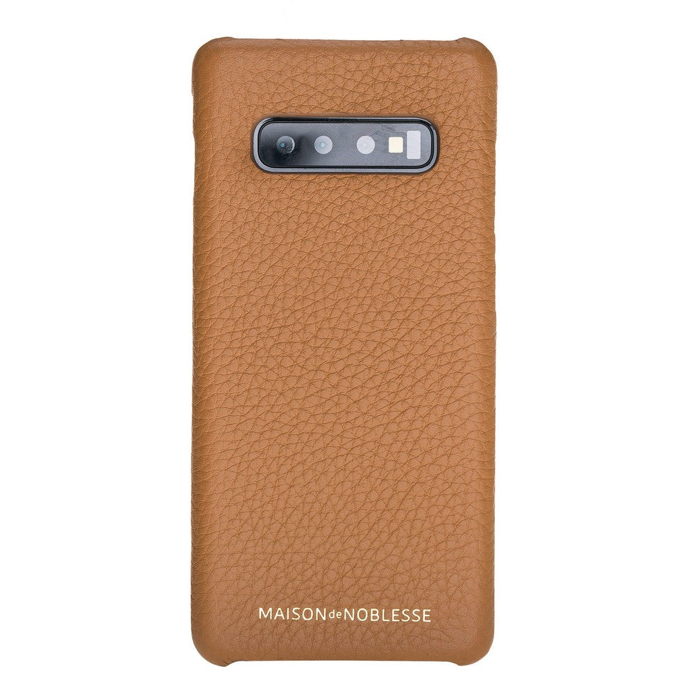 Samsung Galaxy S10 Uyumlu Deri Arka Kapak MN-UJ ERC7 Taba