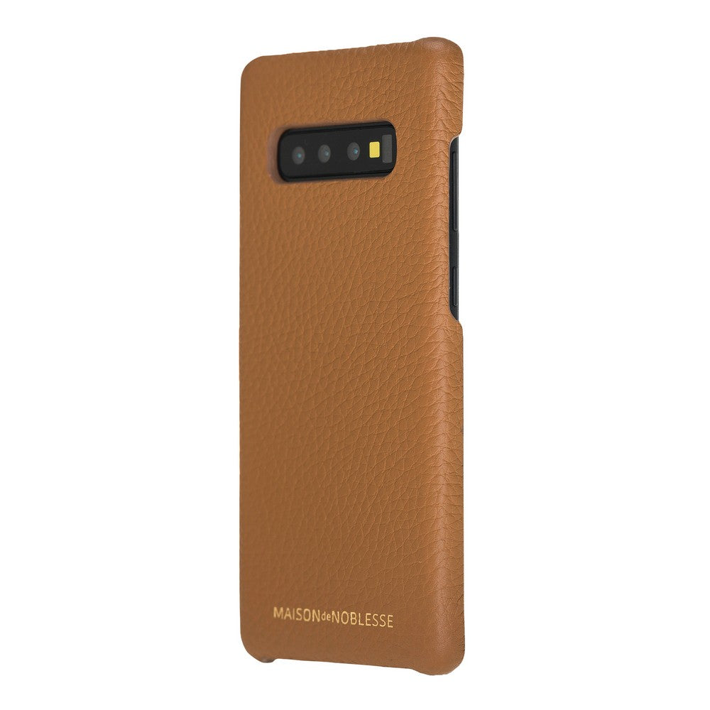 Samsung Galaxy S10 Uyumlu Deri Arka Kapak MN-UJ ERC7 Taba