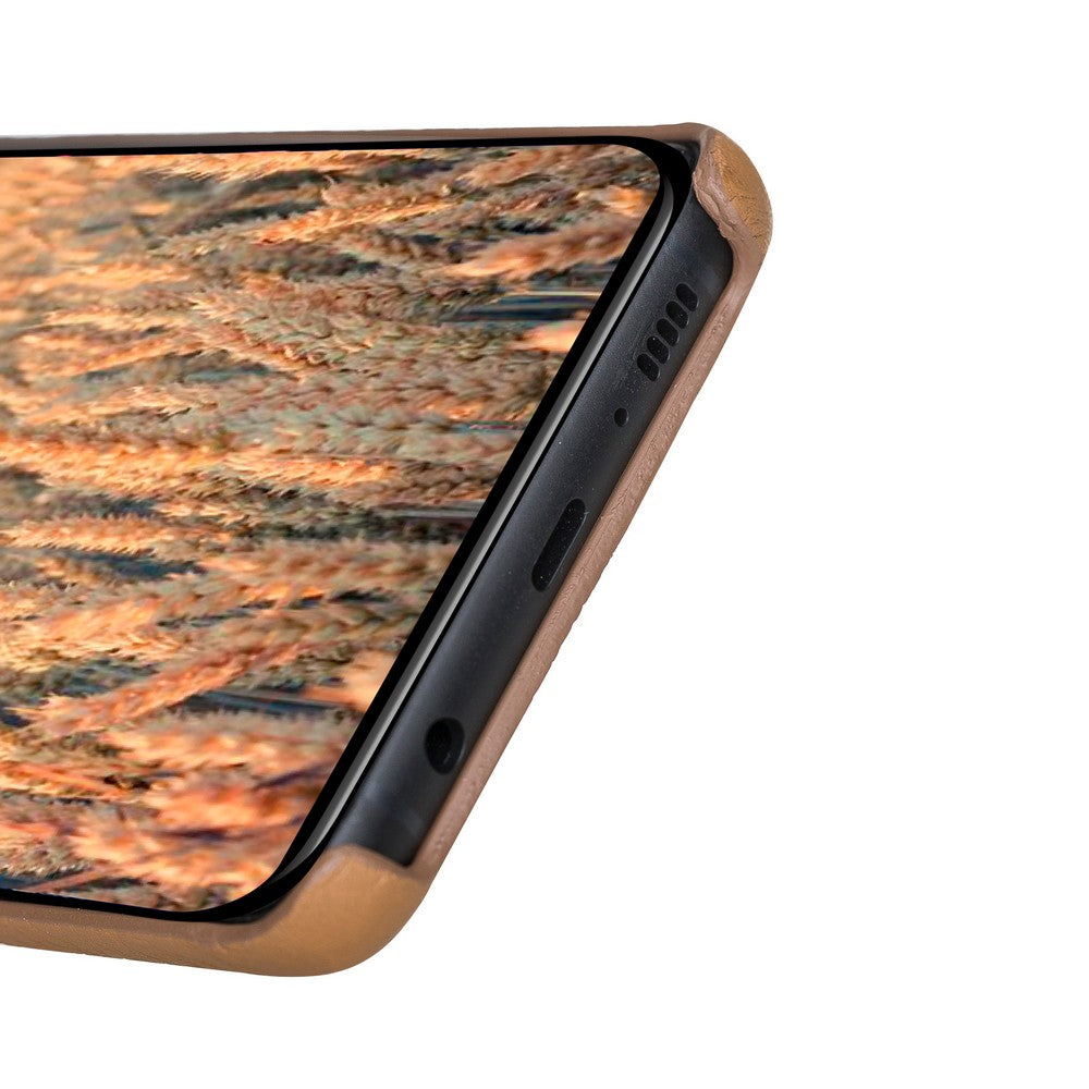 Samsung Galaxy S10 Uyumlu Deri Arka Kapak MN-UJ ERC7 Taba