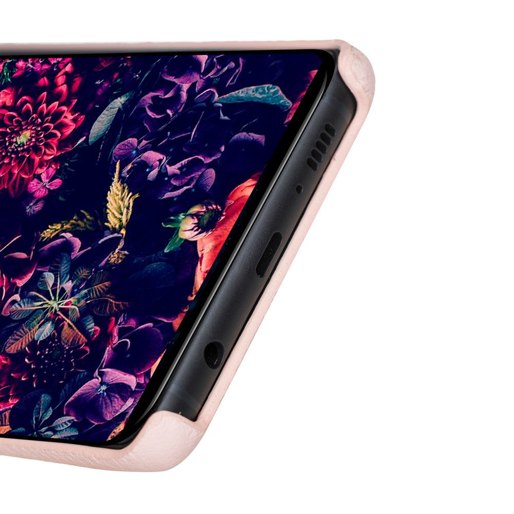 Samsung Galaxy S10 Plus Uyumlu Deri Arka Kapak MN-UJ ERC5 Pembe