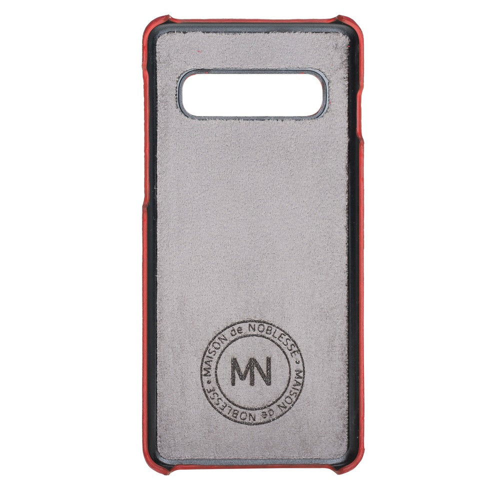 Samsung Galaxy S10 Uyumlu Deri Arka Kapak MN-UJ ERC2 Kırmızı