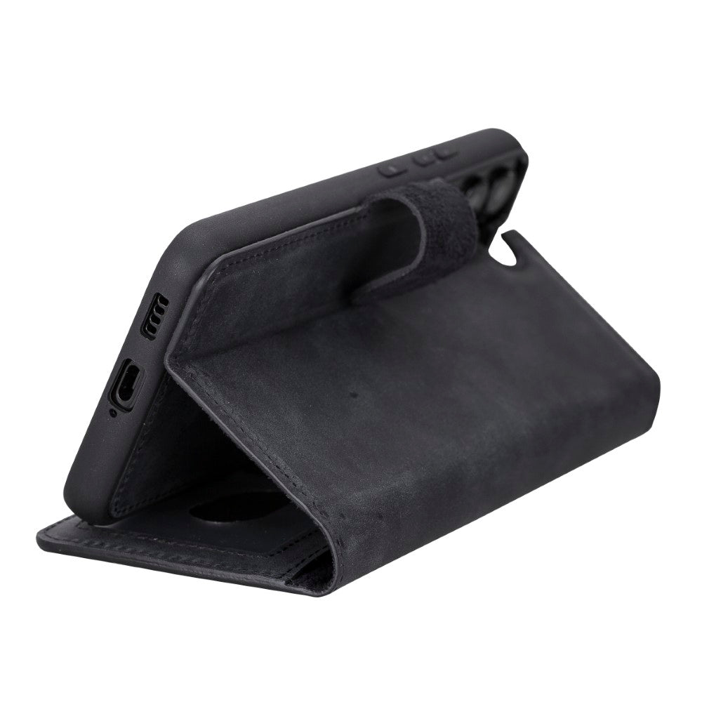 Samsung Galaxy S22 Plus uyumlu, Hakiki Deri, El Yapımı, Cüzdanlı Kılıf, G1