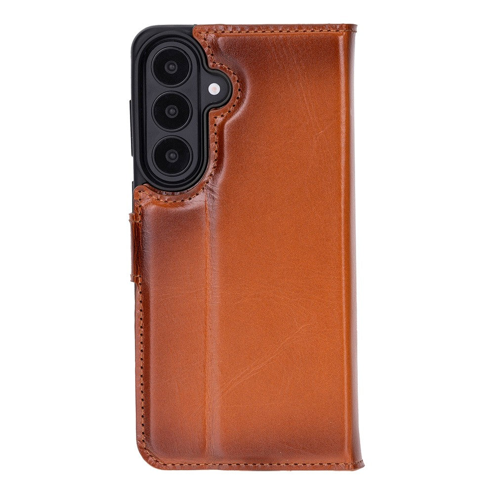 Samsung Galaxy S26 Plus Uyumlu Manyetik Hakiki Deri Cüzdan Kılıf ,Cüzdan Taşımaya Son, Kredi Kart Yuvalı, RFID Güvenlik
