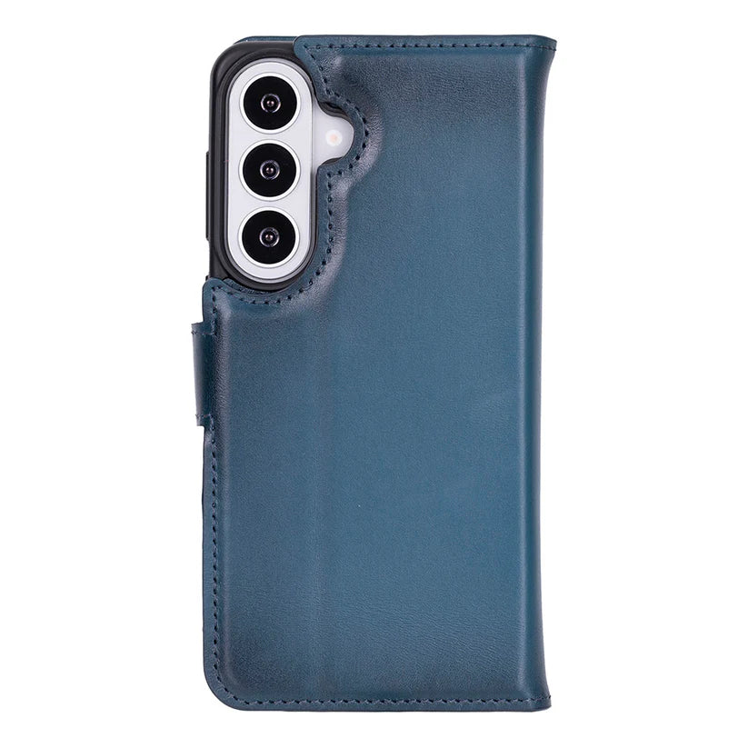 Samsung Galaxy S26 Plus Uyumlu Manyetik Hakiki Deri Cüzdan Kılıf ,Cüzdan Taşımaya Son, Kredi Kart Yuvalı, RFID Güvenlik