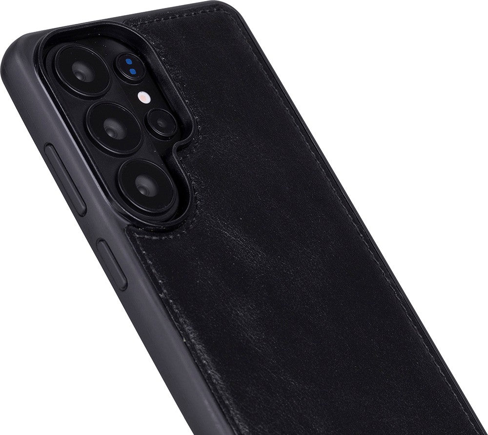 Samsung Galaxy S26 Ultra Uyumlu Manyetik Hakiki Deri Cüzdan Kılıf ,Cüzdan Taşımaya Son, Kredi Kart Yuvalı, RFID Güvenlik