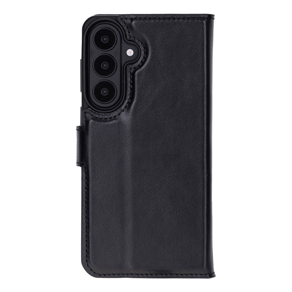 Samsung Galaxy S26 Uyumlu Manyetik Hakiki Deri Cüzdan Kılıf ,Cüzdan Taşımaya Son, Kredi Kart Yuvalı, RFID Güvenlik