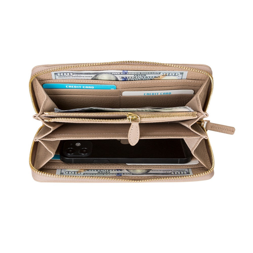 Seville Hakiki Deri, El Yapımı, Kadın Cüzdanı, FLB25 Bisküvi