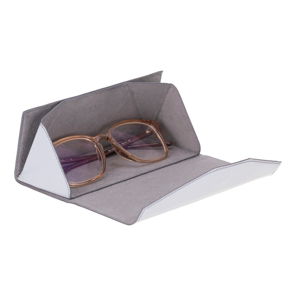 Smart Glass Hakiki Deri, El Yapımı Gözlük Kılıfı, H104 Bebek Mavi