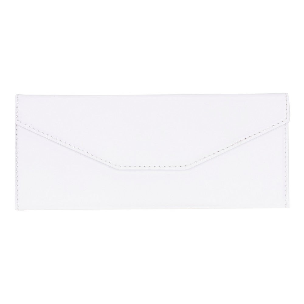 Smart Glass Hakiki Deri, El Yapımı Gözlük Kılıfı, H108 Kar Beyaz